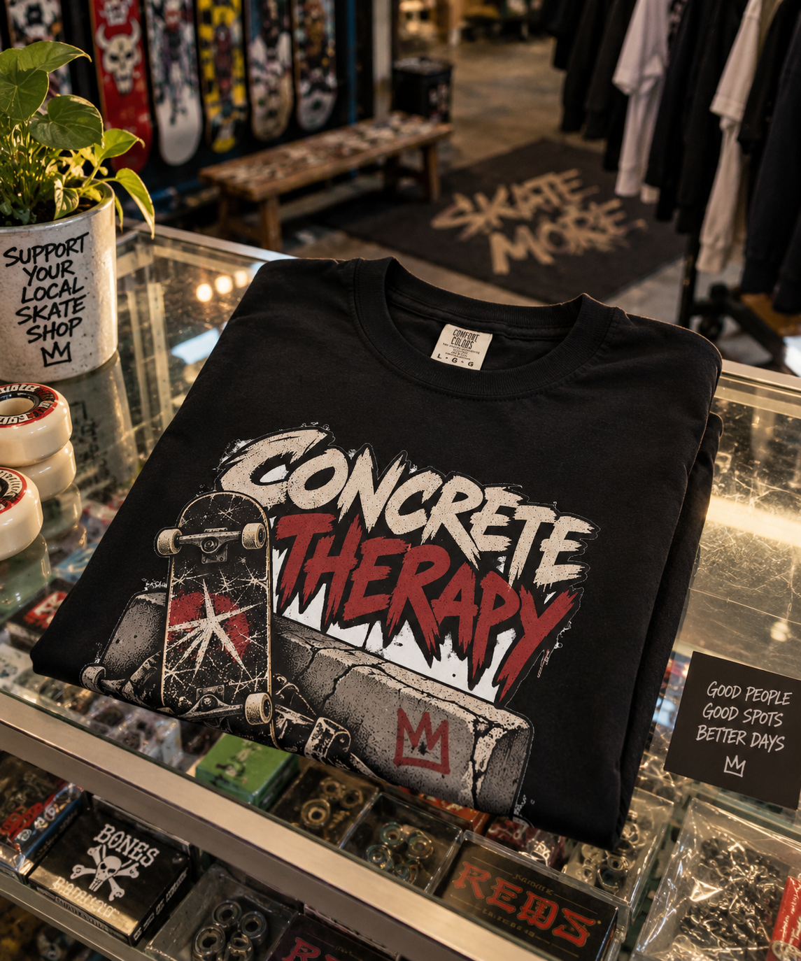 PHAT PHELLA Concrete Therapy graphic T-shirt — product view 2
